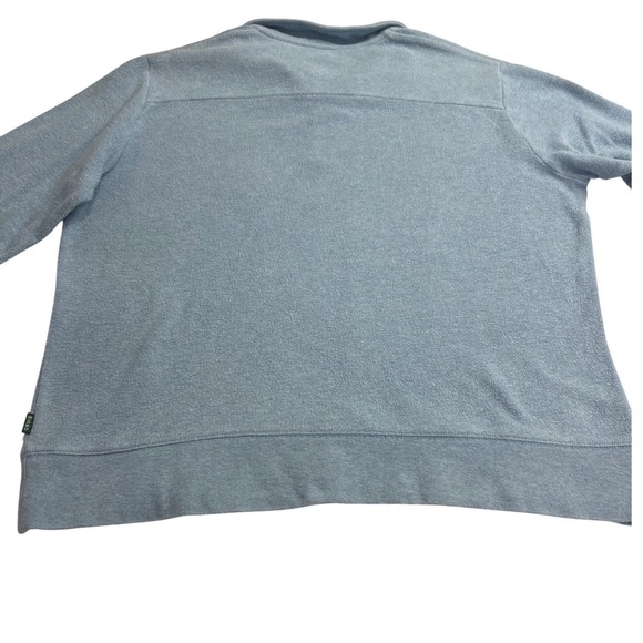 ORVIS Men's Large Light Blue 1/4 Zip Pullover Sweatshirt Embroidered Fish E12 - Picture 2 of 12